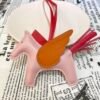 187 Factory Rodeo Pegase Charm Rose Sakura / Orange Lambskin No.1