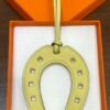 Saudi Arabia Riyadh 187 Factory Swift Leather Paddock Horseshoe Charm Jaune Poussin