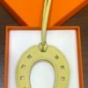 Saudi Arabia Riyadh 187 Factory Swift Leather Paddock Horseshoe Charm Jaune Poussin