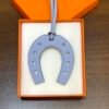187 Factory Bag Charm Price Cyclamen Swift Leather Paddock Horseshoe Charm