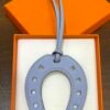 187 Factory Bag Charm Price Cyclamen Swift Leather Paddock Horseshoe Charm
