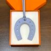 187 Factory Bag Charm Price Cyclamen Swift Leather Paddock Horseshoe Charm