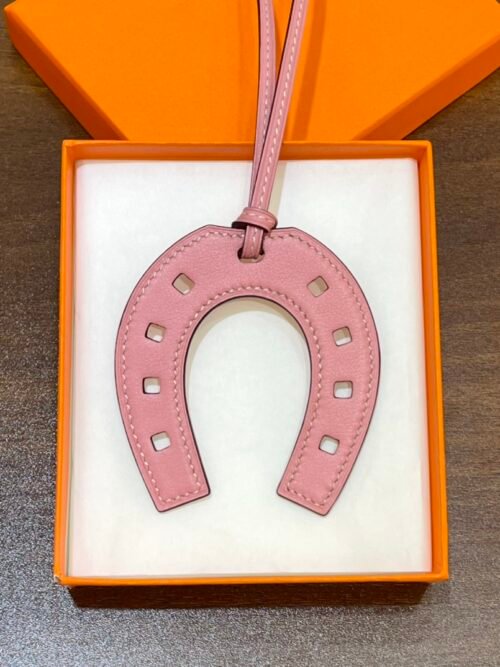 187 Factory Bag Charm Images Swift Leather Paddock Horseshoe Charm Pink