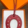 Australia Sydney 187 Factory Paddock Horseshoe Charm Swift Leather Rouge Casaque