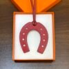 Australia Sydney 187 Factory Paddock Horseshoe Charm Swift Leather Rouge Casaque