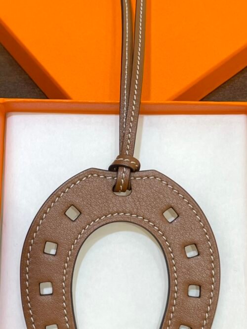 Saudi Arabia Riyadh 187 Factory Paddock Horseshoe Charm Gold Swift Leather