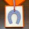 UAE Dubai 187 Factory Paddock Horseshoe Charm Rose Lipstick / Lilac Swift Leather No.861