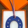 187 Factory Paddock Horseshoe Charm Images No.862 Rose Lipstick / Blue Electric Leather