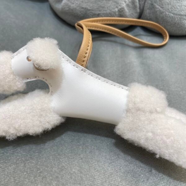 187 Factory Bag Charm Budy Charm Merino Wool & Milo Agneau No.1 Craie & Chai