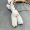 187 Factory Bag Charm Budy Charm Merino Wool & Milo Agneau No.1 Craie & Chai