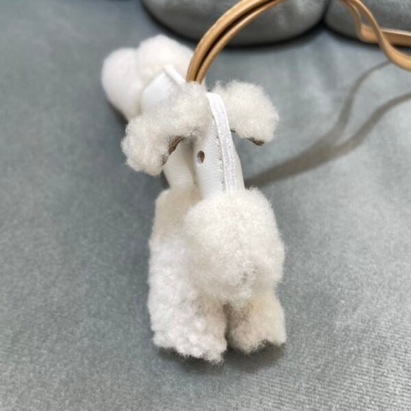 187 Factory Bag Charm Budy Charm Merino Wool & Milo Agneau No.1 Craie & Chai