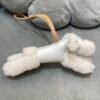 187 Factory Bag Charm Budy Charm Merino Wool & Milo Agneau No.1 Craie & Chai