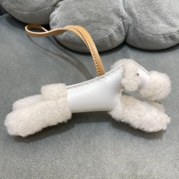 187 Factory Bag Charm Budy Charm Merino Wool & Milo Agneau No.1 Craie & Chai