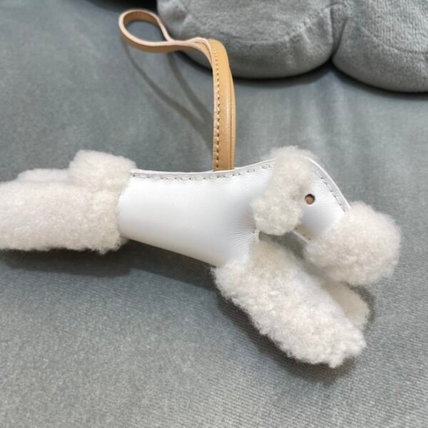 187 Factory Bag Charm Budy Charm Merino Wool & Milo Agneau No.1 Craie & Chai