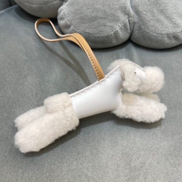 187 Factory Bag Charm Budy Charm Merino Wool & Milo Agneau No.1 Craie & Chai