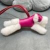 187 Factory Bag Charm Price Budy Charm No.8 Milo Agneau Rose Mexico & Rouge H
