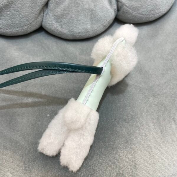 Full Handmade 187 Factory Budy Bag Charm No.15 Milo Agneau Vert Fizz / Vert Fonce
