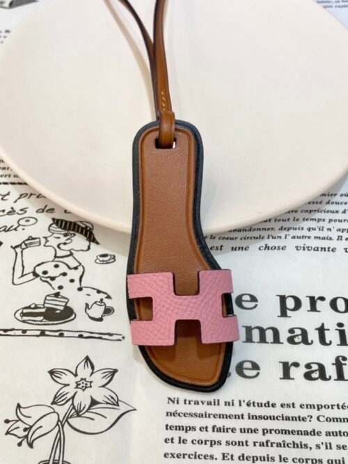 UK London 187 Factory Oran Nano Charm Rose Sakura Epsom & Swift Leather