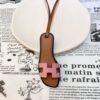 187 Factory Bag Charm Images Rose Confetti Epsom & Swift Leather Oran Nano Charm