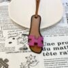 187 Factory Bag Charm Price Oran Nano Charm Rose Purple Epsom & Swift Leather