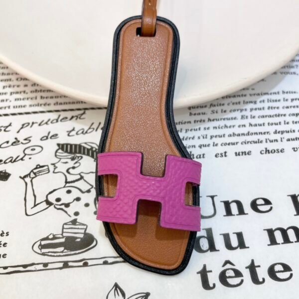 187 Factory Bag Charm Price Oran Nano Charm Rose Purple Epsom & Swift Leather