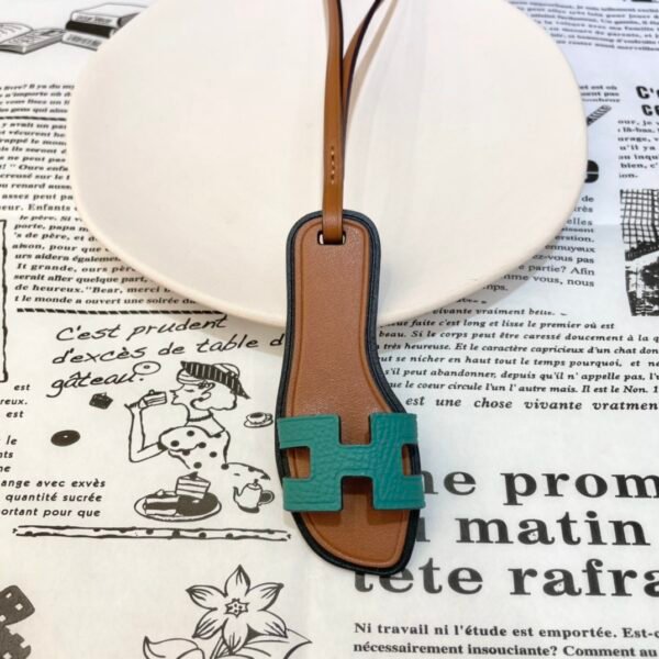 Full Handmade 187 Factory Oran Nano Bag Charm Epsom & Swift Leather Malachite