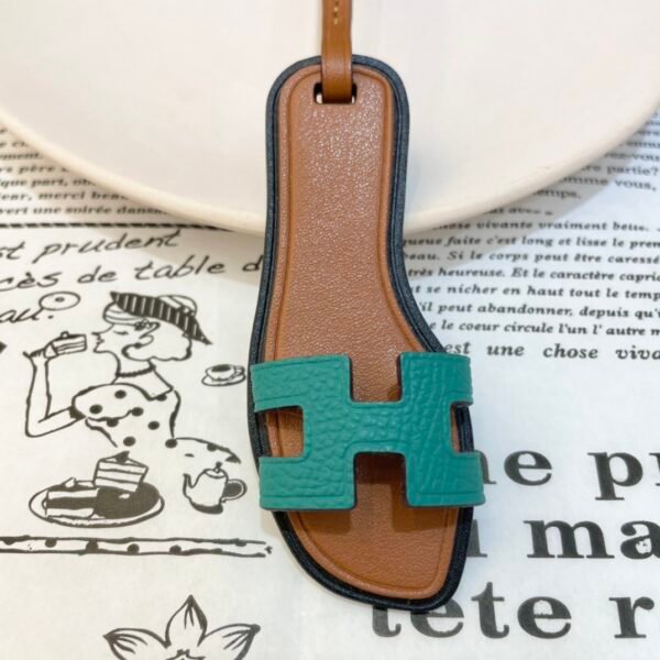 Full Handmade 187 Factory Oran Nano Bag Charm Epsom & Swift Leather Malachite