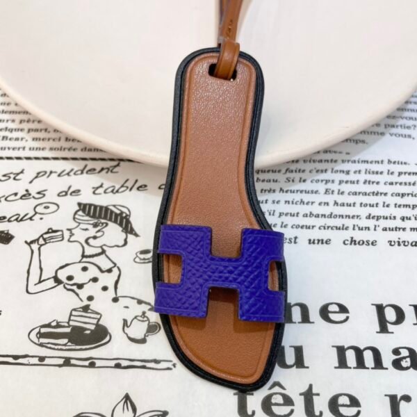187 Factory Bag Charm Price Oran Nano Charm Blue Electric Epsom & Swift Leather