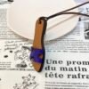 187 Factory Bag Charm Price Oran Nano Charm Blue Electric Epsom & Swift Leather