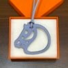 187 Factory Bag Charm Images Lilac Swift Leather Paddock Cheval Charm