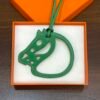 Handmade 187 Factory Swift Leather Paddock Cheval Charm Vert Bambou