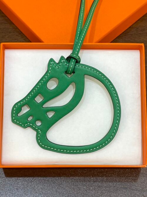 Handmade 187 Factory Swift Leather Paddock Cheval Charm Vert Bambou