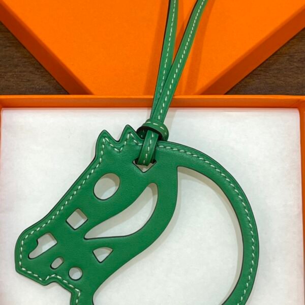 Handmade 187 Factory Swift Leather Paddock Cheval Charm Vert Bambou
