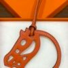 187 Factory Bag Charm Images Orange Swift Leather Paddock Cheval Charm