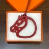 USA New York 187 Factory Paddock Cheval Charm Swift Leather Ruby