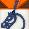 187 Factory Bag Charm Price Paddock Cheval Charm Swift Leather Blue Electric