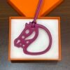 187 Factory Bag Charm Images Rose Purple Swift Leather Paddock Cheval Charm