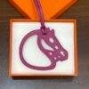 187 Factory Bag Charm Images Rose Purple Swift Leather Paddock Cheval Charm