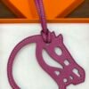 187 Factory Bag Charm Images Rose Purple Swift Leather Paddock Cheval Charm