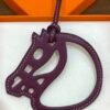 Taiwan 187 Factory Paddock Cheval Charm Swift Leather Violet