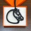 New Arrival 187 Factory Noir Swift Leather Paddock Cheval Charm