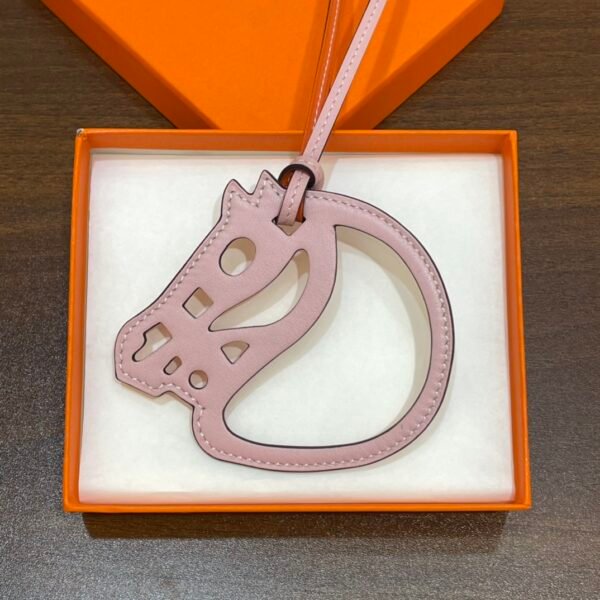 Handmade 187 Factory Paddock Cheval Charm Rose Sakura & Orange Swift Leather