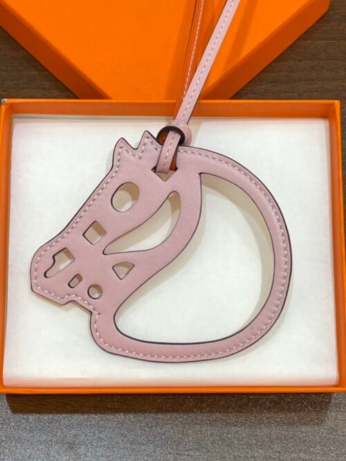 Handmade 187 Factory Paddock Cheval Charm Rose Sakura & Orange Swift Leather
