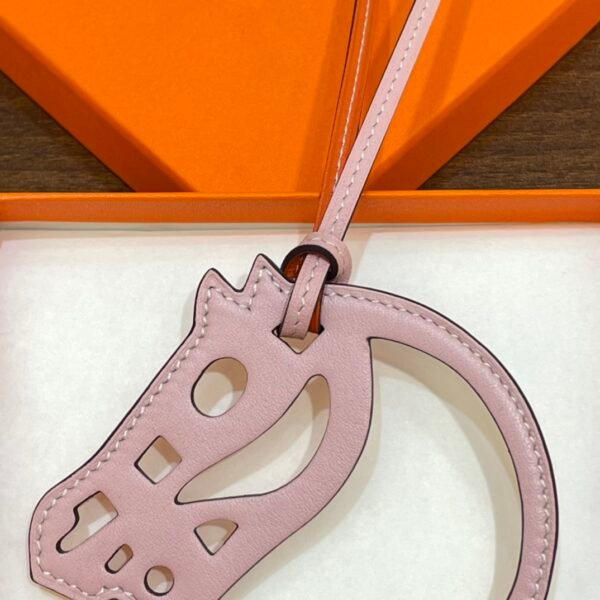 Handmade 187 Factory Paddock Cheval Charm Rose Sakura & Orange Swift Leather