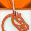 Handmade 187 Factory Paddock Cheval Charm Rose Sakura & Orange Swift Leather