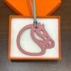 UK London 187 Factory Swift Leather Paddock Cheval Charm Rose Sakura & Blue Atoll