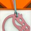 UK London 187 Factory Swift Leather Paddock Cheval Charm Rose Sakura & Blue Atoll