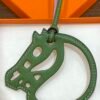 Russia Moscow 187 Factory Paddock Cheval Charm Swift Leather Rose Confetti & Vert Bengale