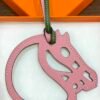 Russia Moscow 187 Factory Paddock Cheval Charm Swift Leather Rose Confetti & Vert Bengale