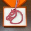 Hong Kong 187 Factory Paddock Cheval Charm Swift Leather Rose Lipstick & Lilac